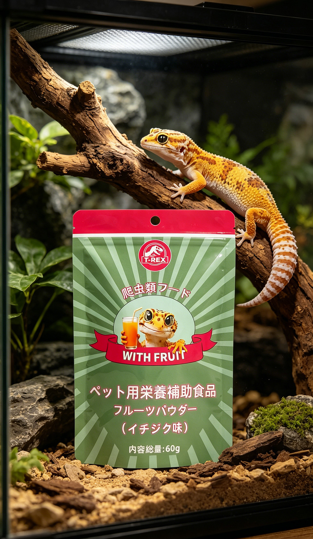 t rex 爬虫類用フルーツパウダー（イチジク風味）