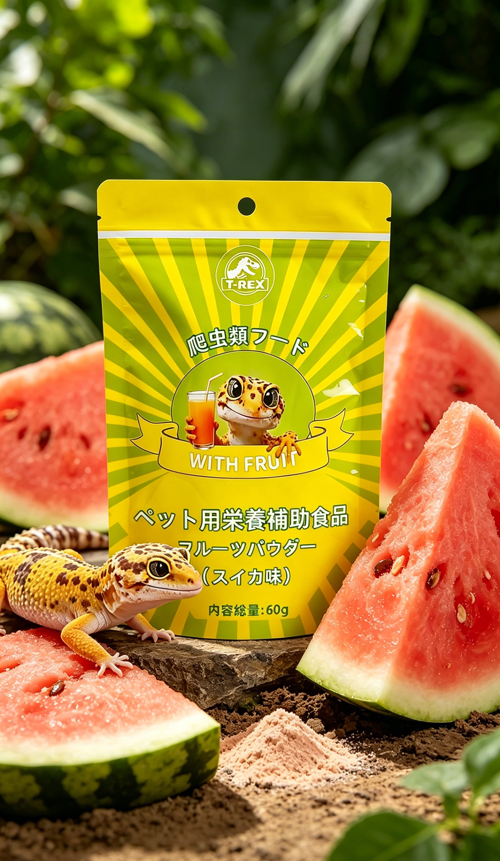 t rex 爬虫類用フルーツパウダー（スイカ風味）